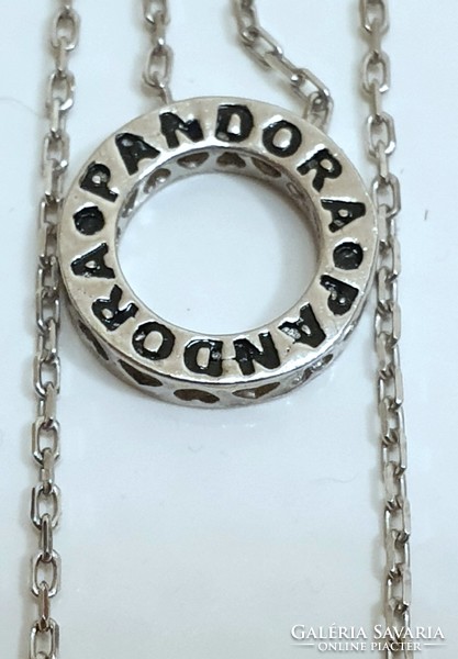 Ezüst (925) Pandora dupla nyaklánc, dupla medállal