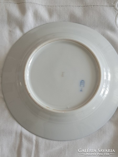 Antique altwien and victoria austria blue edged genre scene on porcelain plate
