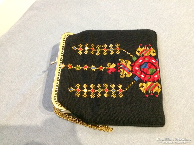 Vintage hand-embroidered small bag, handbag