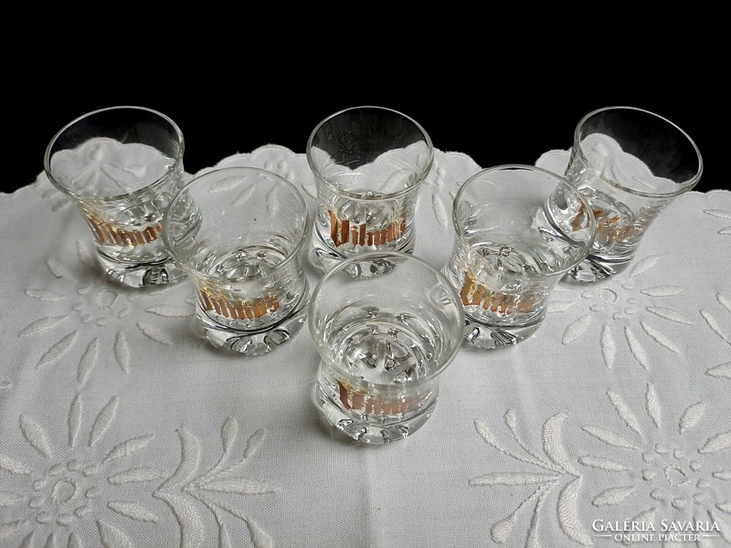 Set of 6 rare Vilm glass glasses