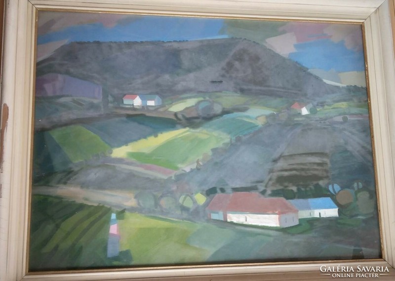 Luzsicza Lajos (1920-2005) Munkácsy díjas festőművész olaj tájképe