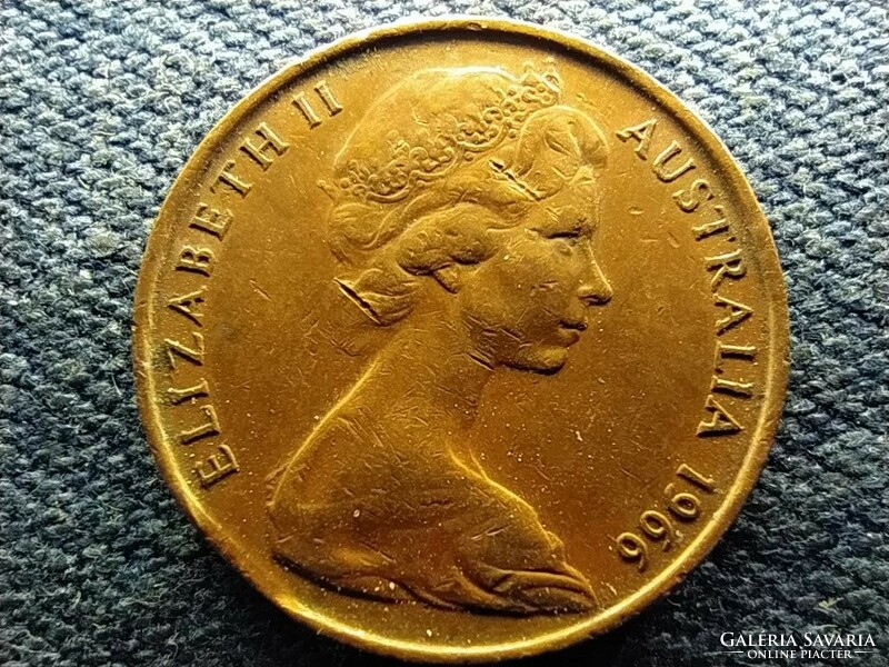 Australia ii. Erzsébet (1952-) 2 cents 1966 mint error (id67353)