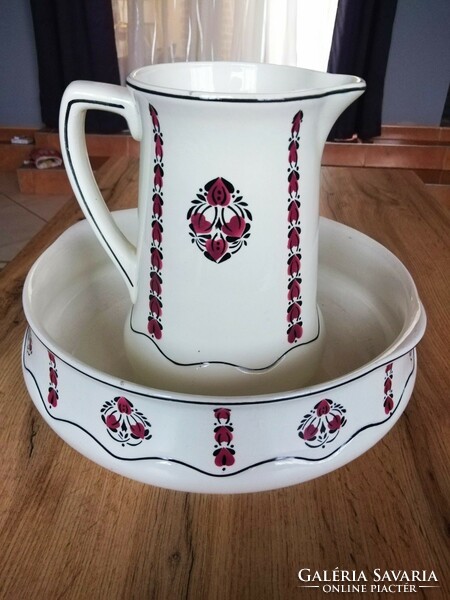 German Art Nouveau porcelain bowl and jug
