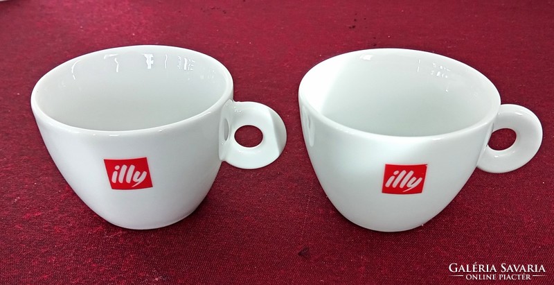 Vastag porcelán illy hosszú kávés csésze 6x8cm darabonként