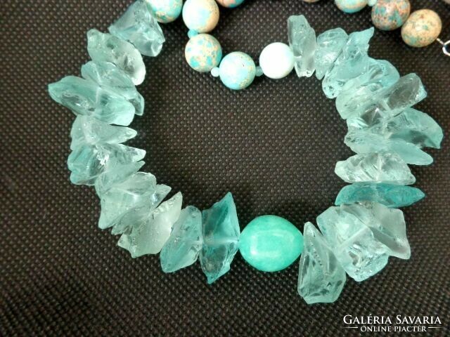 Amazonite, regalite, andara necklace