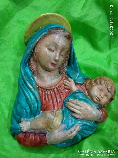 Szűz Anya gyermekkel, Madonna, Mária kis Jézussal domború kép, falidísz