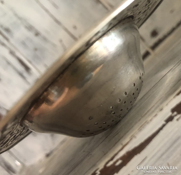 Silver-plated tea strainer