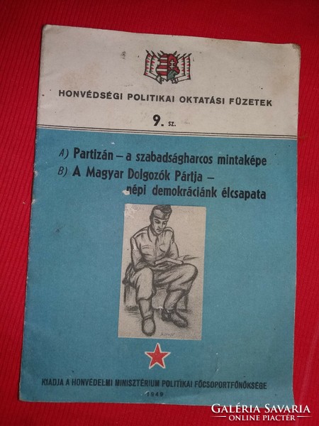 1949. Defense political education booklets 9. Booklet according to the pictures Ministry of Defense