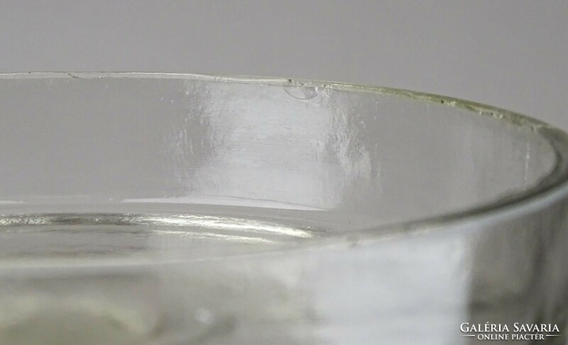 1E093 Régi gyógyszertári fedeles patika üveg tégely 18.5 cm
