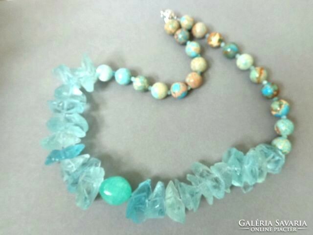 Amazonite, regalite, andara necklace