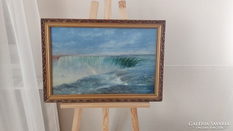 (K) erzsébet kamecz Niagara Falls 67x47 cm with frame