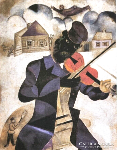 Chagall lithograph - violinist