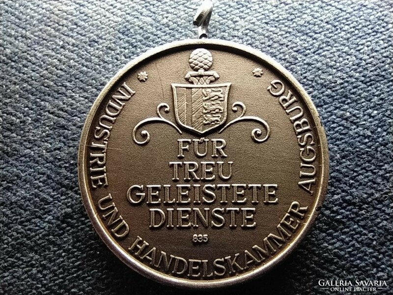 Silver commemorative medallion for loyal service of the Austrian Chamber of Commerce (id69406)