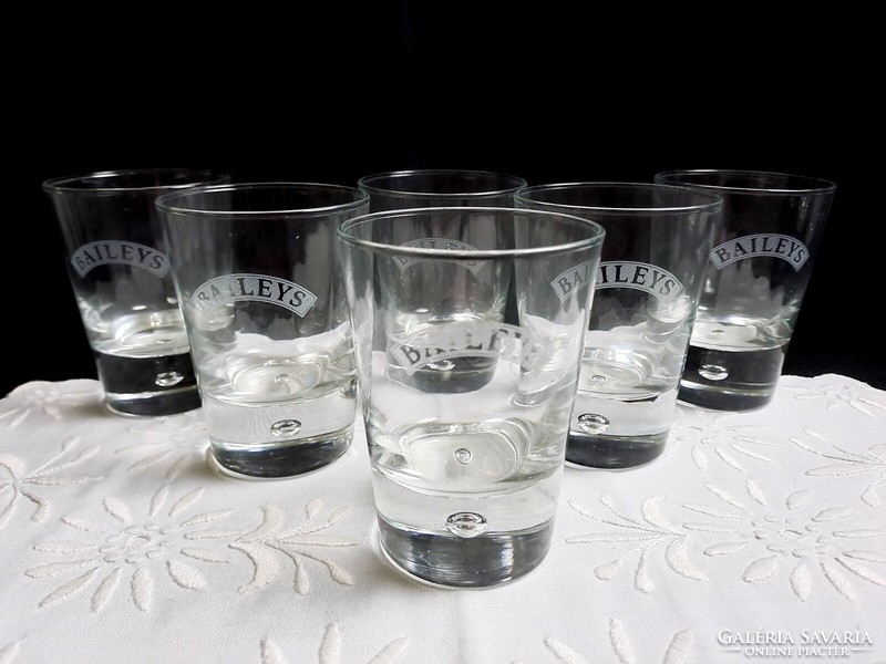 Set of 6 rare Baileys glass glasses