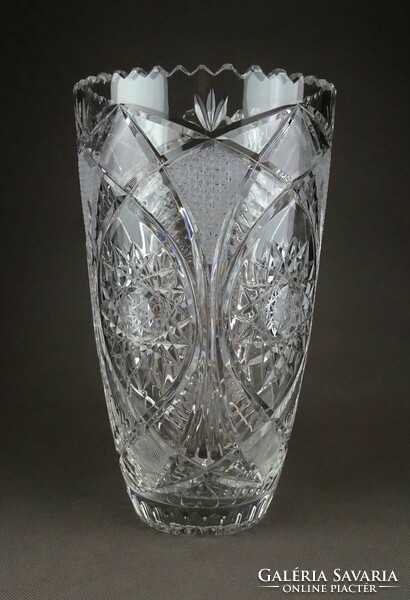 1C580 flawless huge polished lead crystal vase 30.5 Cm