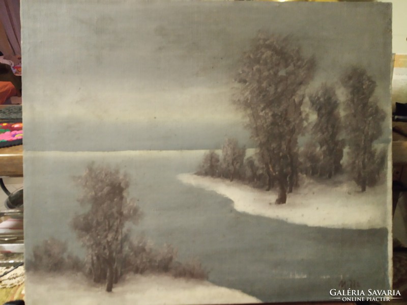 A cozy winter painting by Seguin mille