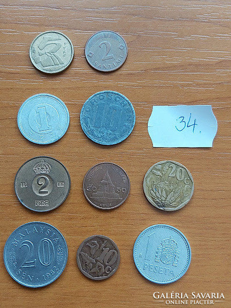 10 mixed coins 34