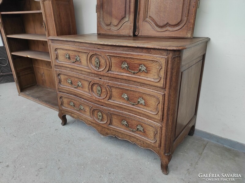 Antique baroque castle carved chest of drawers two-door large sideboard 894 7438