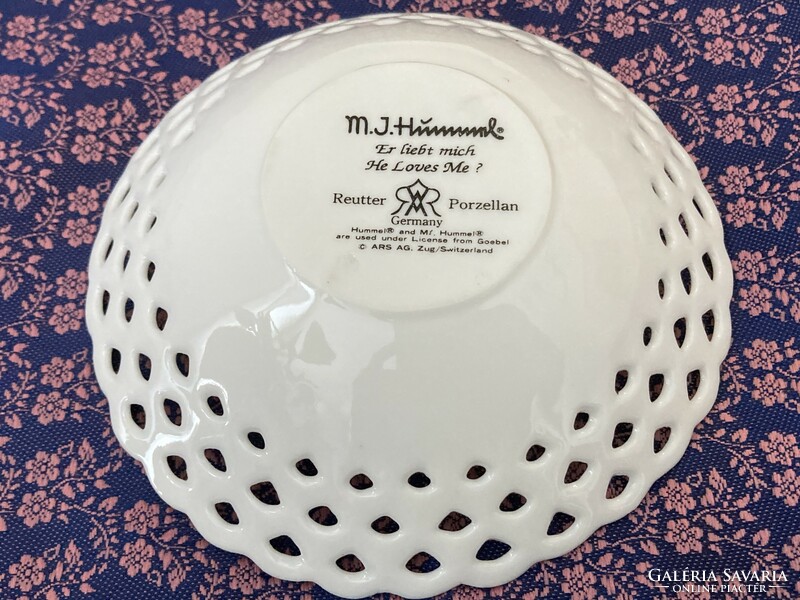 Hummel collectable openwork porcelain bowl