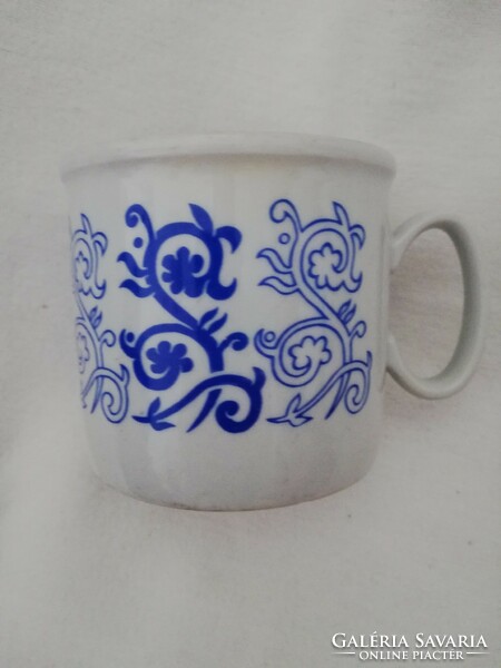 Zsolnay retro mug with blue pattern