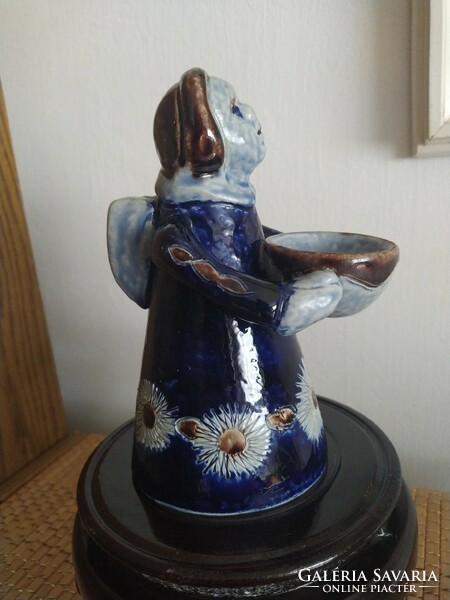 Unique glazed ceramic angel sculpture