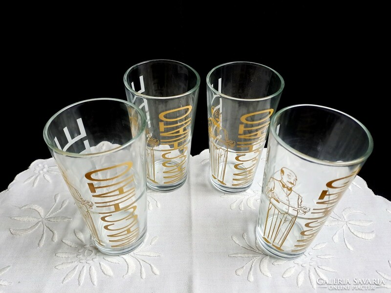 4 rare latte macchiato glasses