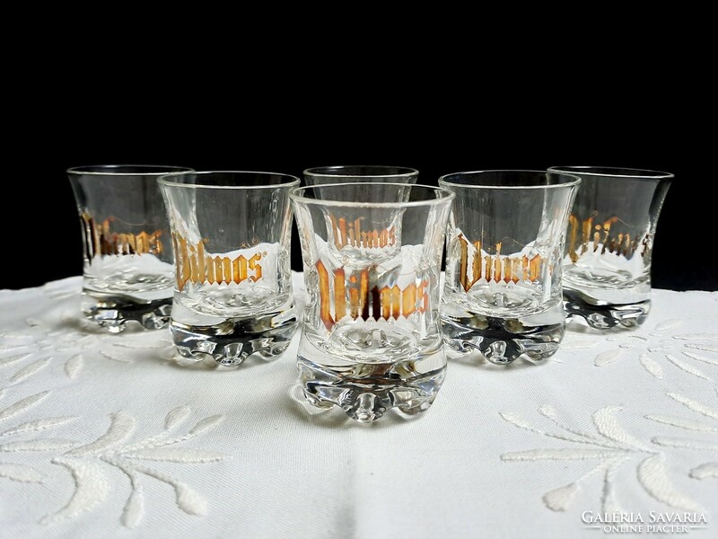 Set of 6 rare Vilm glass glasses