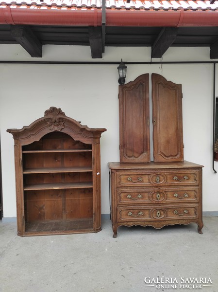 Antique baroque castle carved chest of drawers two-door large sideboard 894 7438