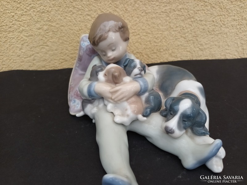 3 Db Lladro Hibátlan Porcelán Figura