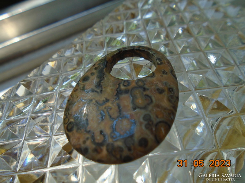 Leopard jasper polished pendant