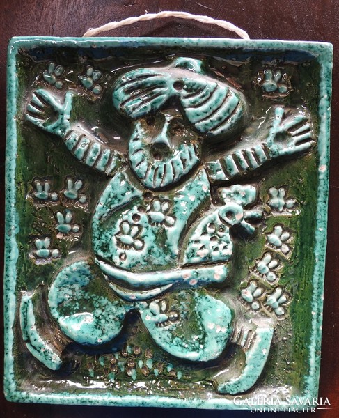 Török Basa - zsolnay ? kerámia falikép