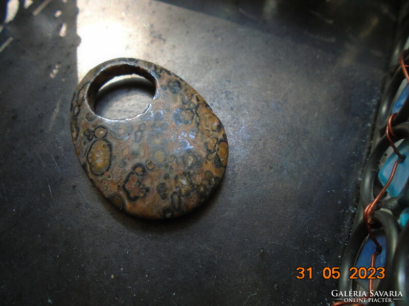 Leopard jasper polished pendant