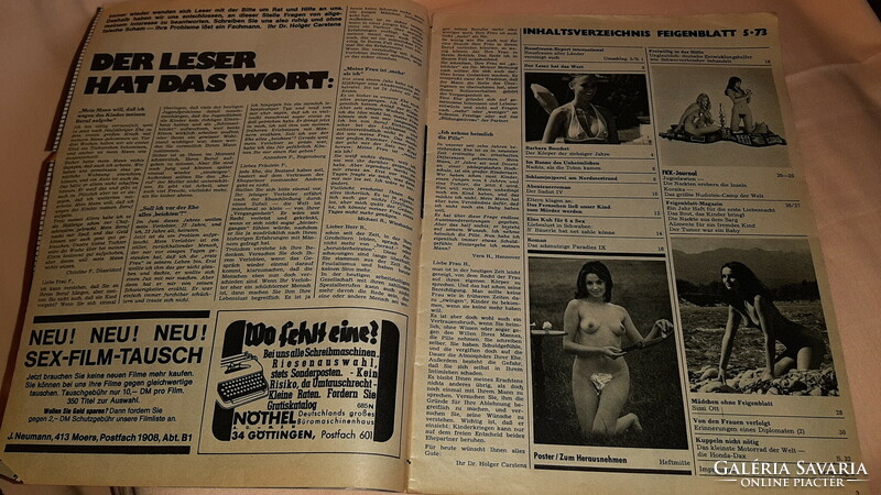 Feigenblatt German erotic magazine from the 70s - no 5