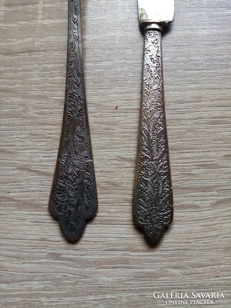 Antik gyerek evőeszközök ( kés-villa )