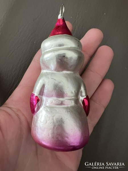 Antik üveg télapó mikulás karácsonyfadísz
