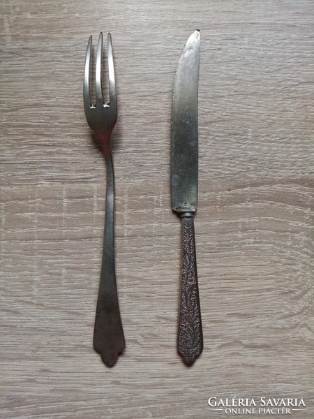 Antique children's cutlery (knife and fork)