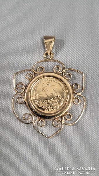 14 K arany Szent György medál 2,23 g