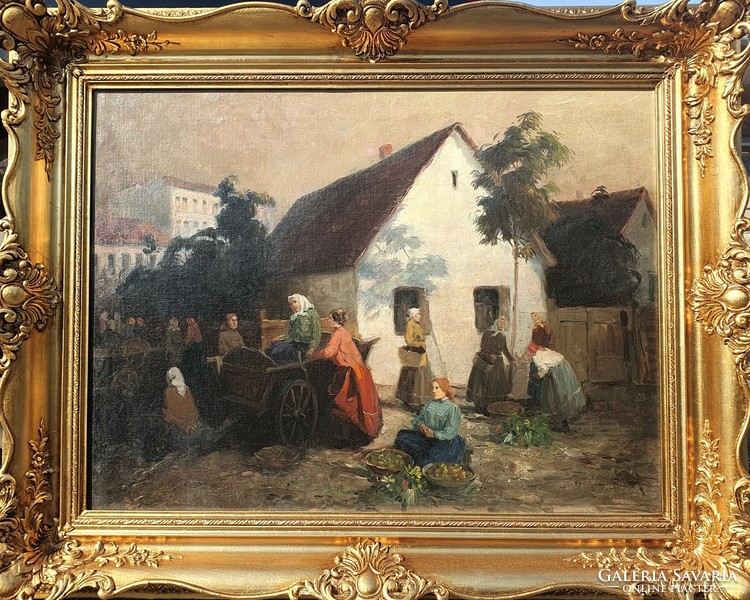 Gyula Germanh Gyula / market scene