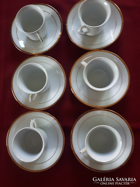 Chinese porcelain coffee set, decorated with gold