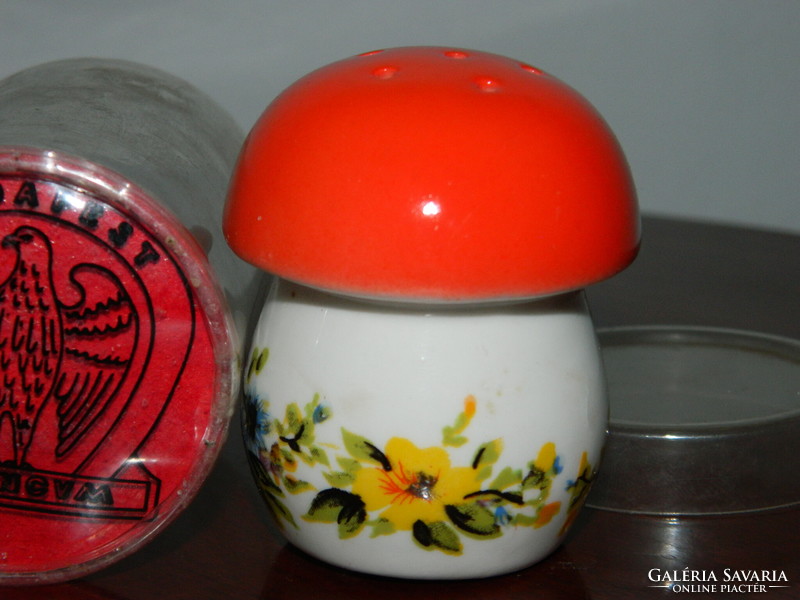 Aquincumi mushroom salt shaker in original packaging