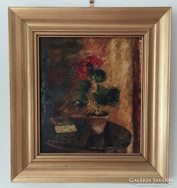 Jobbágyi-hololya oil painting - flower still life guarantee