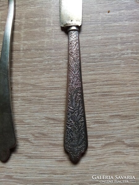 Antique children's cutlery (knife and fork)