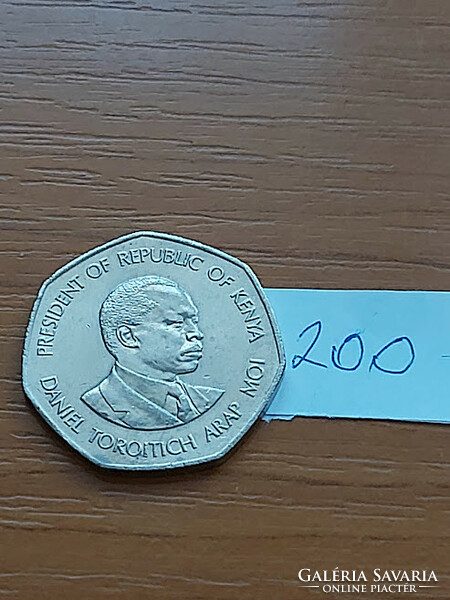 Kenya 5 shillings 1985 2nd president daniel t. Arap moi, copper-nickel 200.