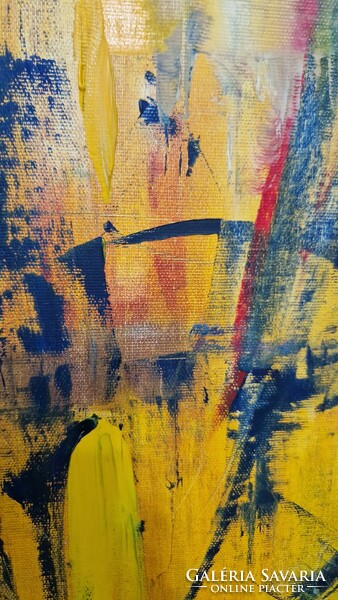 Abstract large-scale oil painting