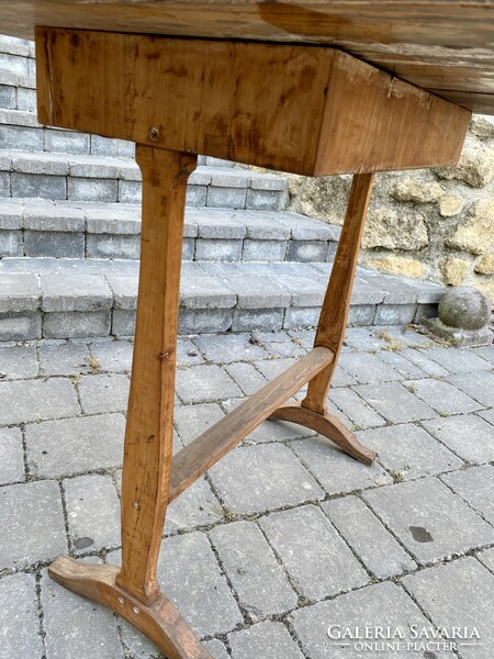 Openable antique side table