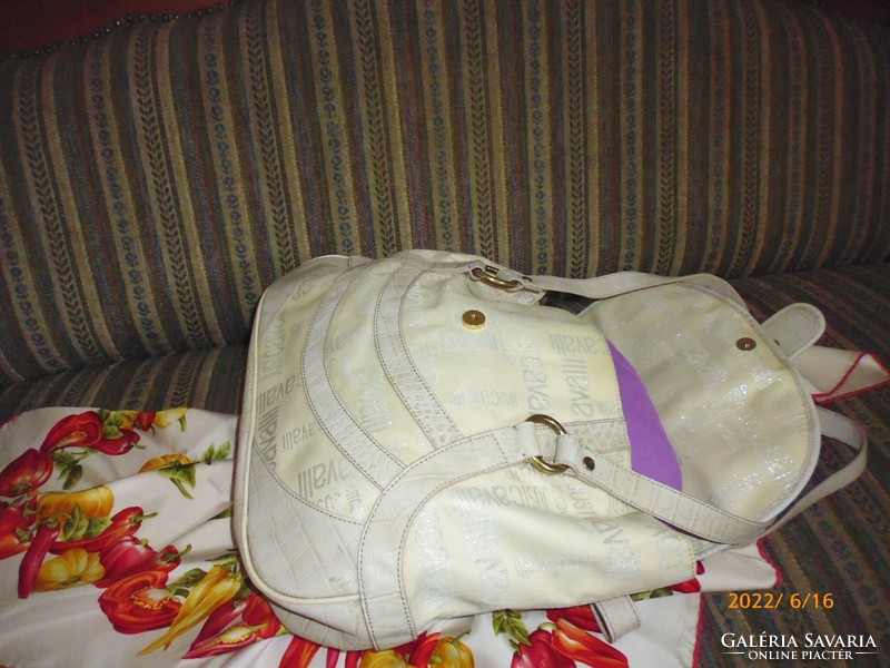 Vintage women's cavalli leather / fabric bag ..