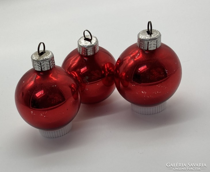 Old Christmas tree decoration, glass balls, red