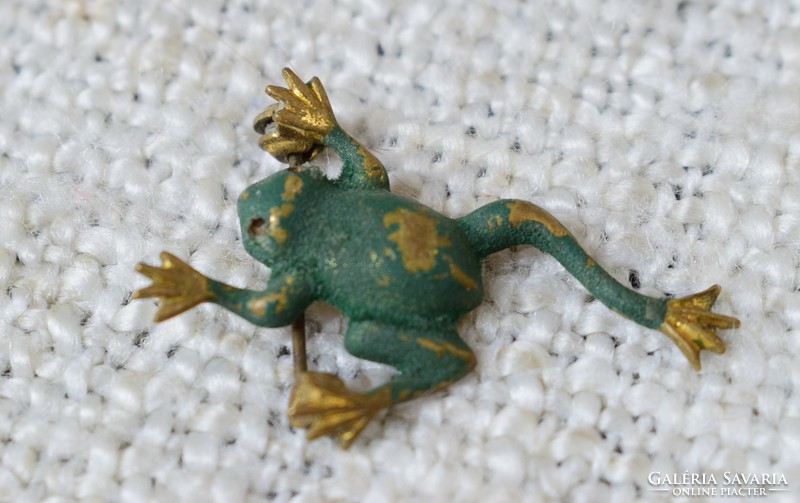 Old bizsu jewelry brooch brooch frog 3.6 x 2.2 cm