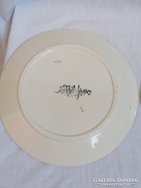 6 Sarreguemines porcelain flat plates