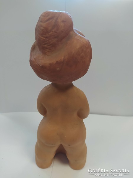 Retro ceramic little girl statue
